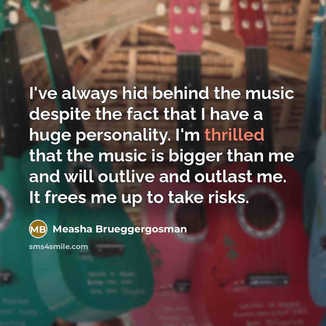 “I've always hid behind the music despite the fact that…” quote by Measha Brueggergosman