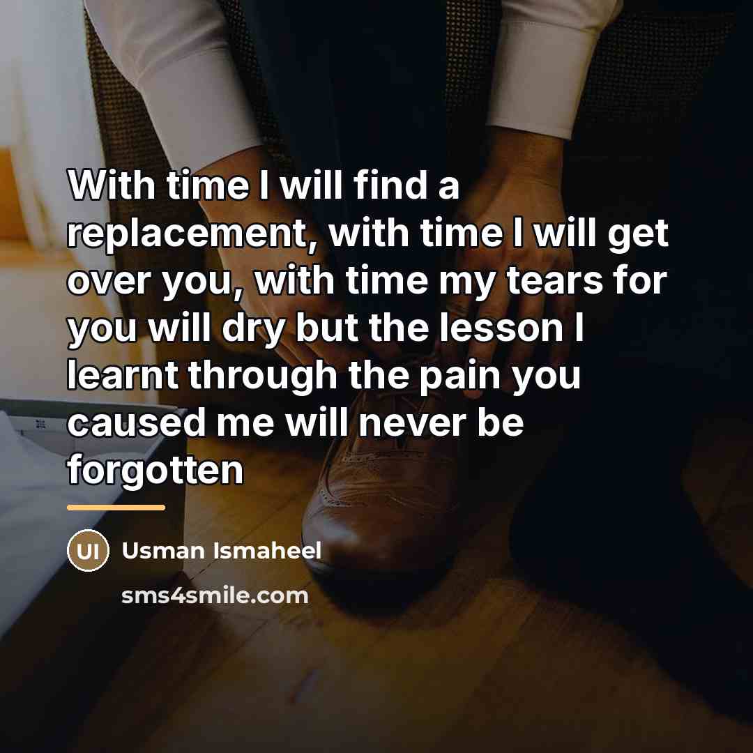 “With time I will find a replacement, with time I…” quote by Usman Ismaheel