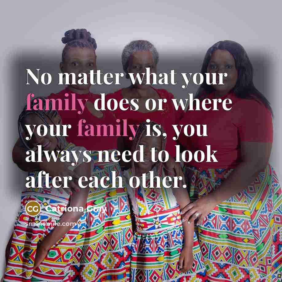 “No matter what your family does or where your family…” quote by Catriona Gray