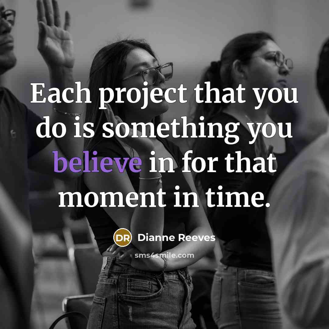 “Each project that you do is something you believe in…” quote by Dianne Reeves