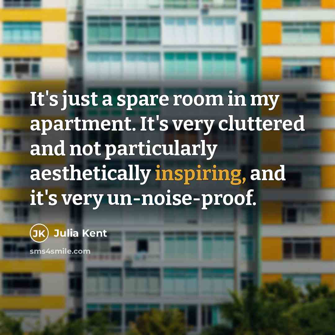 “It's just a spare room in my apartment. It's very…” quote by Julia Kent