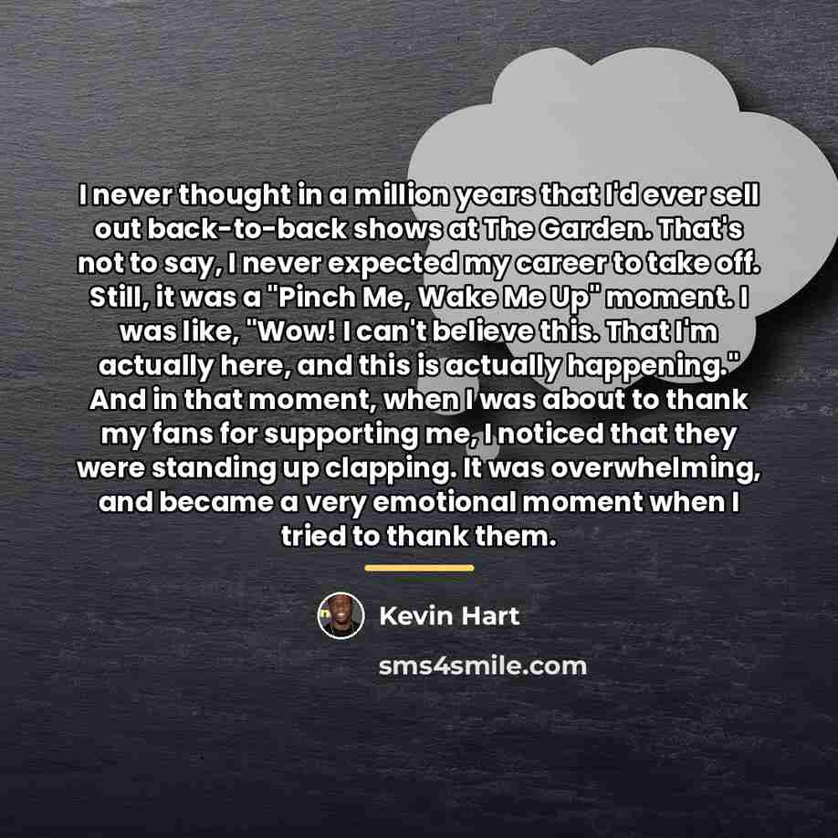 “I never thought in a million years that I'd ever…” quote by Kevin Hart