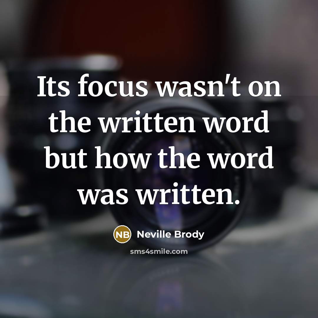 “Its focus wasn't on the written word but how the…” quote by Neville Brody