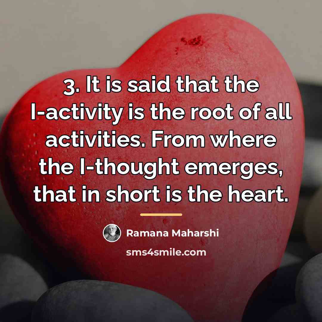 “3. It is said that the I-activity is the root…” quote by Ramana Maharshi