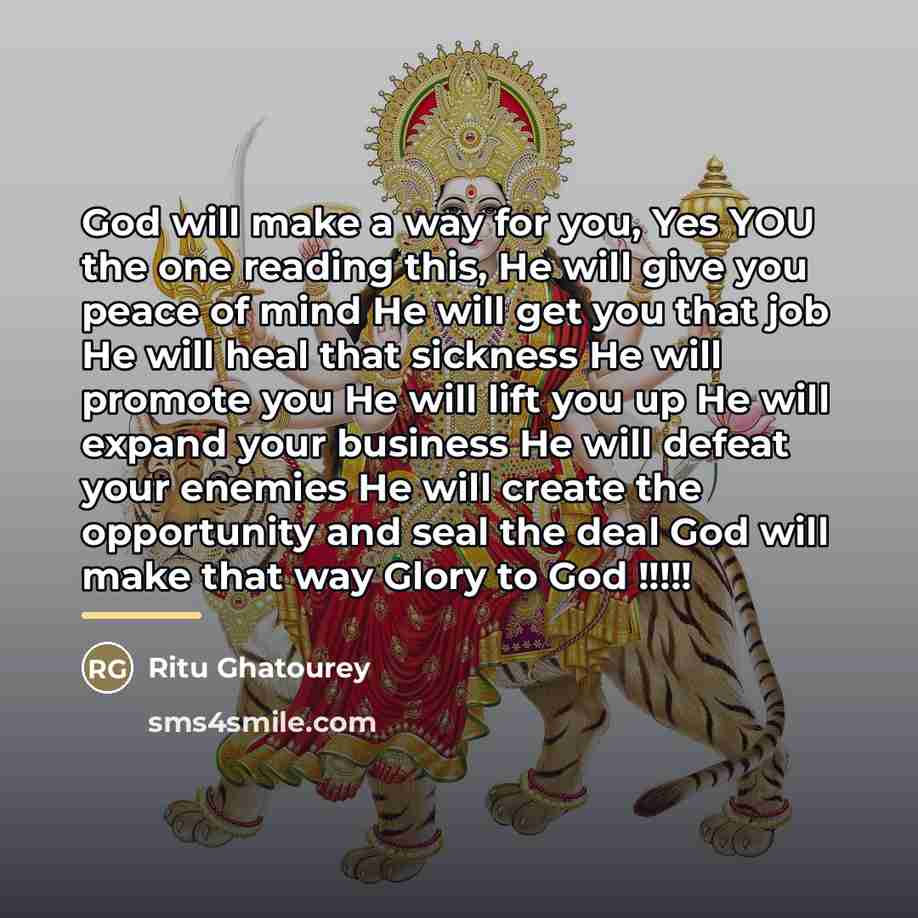 “God will make a way for you, Yes YOU the…” quote by Ritu Ghatourey