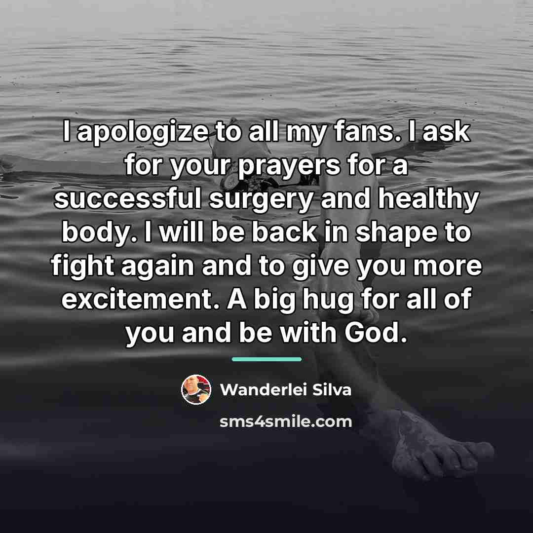 “I apologize to all my fans. I ask for your…” quote by Wanderlei Silva