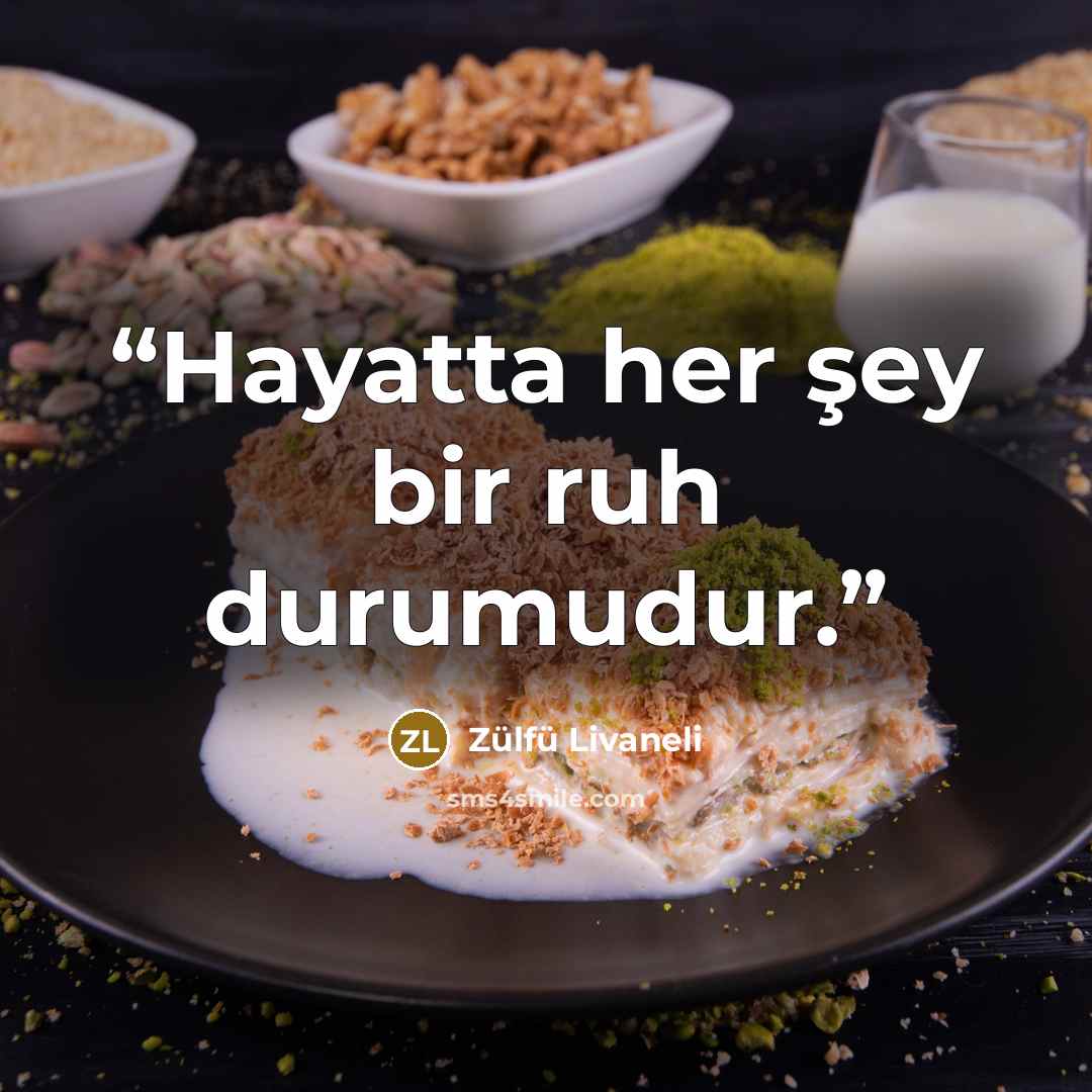“Hayatta her şey bir ruh durumudur.” quote by Zülfü Livaneli
