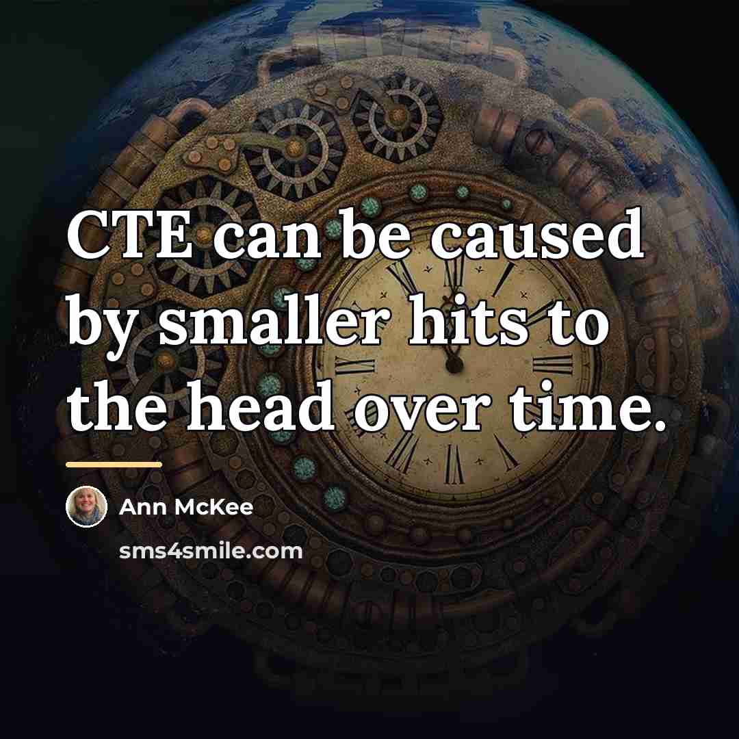 “CTE can be caused by smaller hits to the head…” quote by Ann McKee