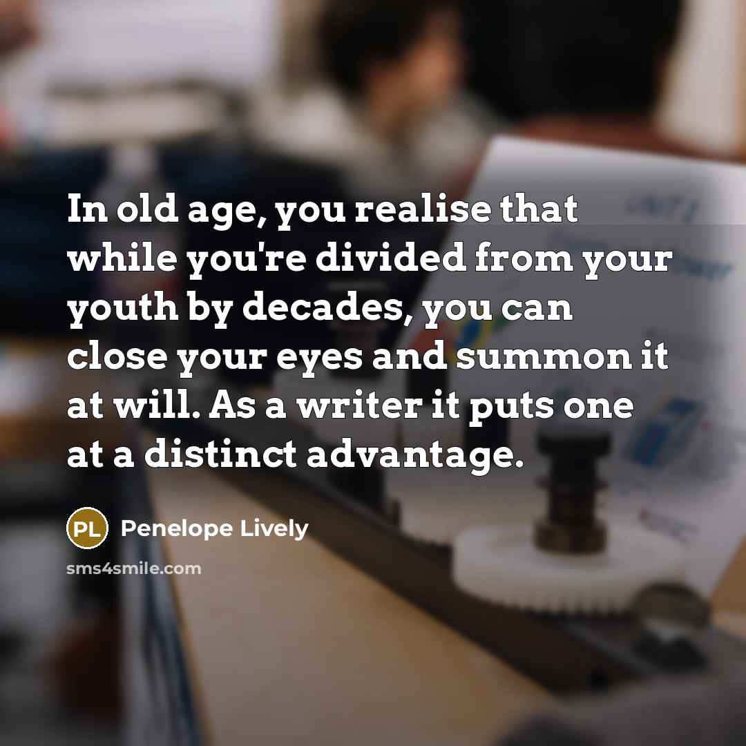 “In old age, you realise that while you're divided from…” quote by Penelope Lively