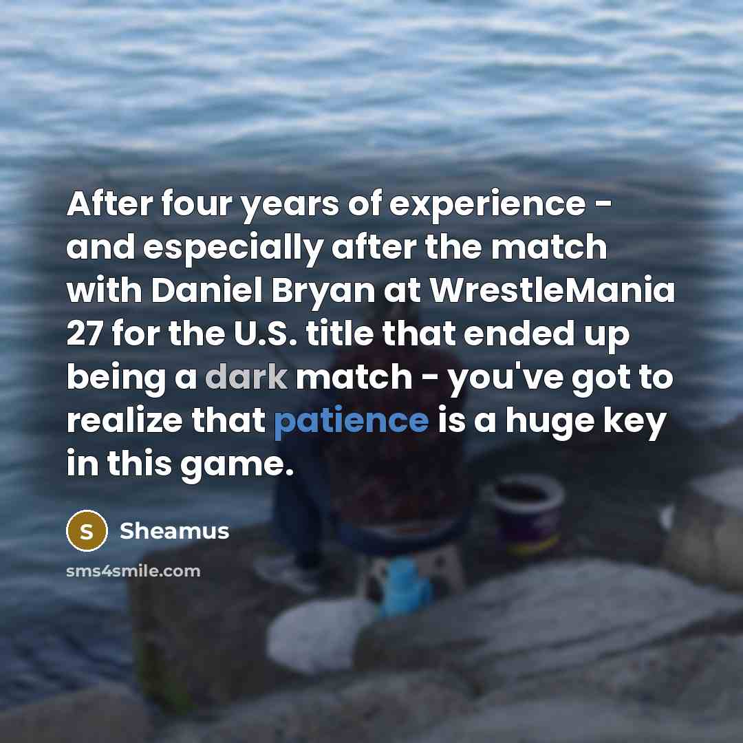 “After four years of experience - and especially after the…” quote by Sheamus