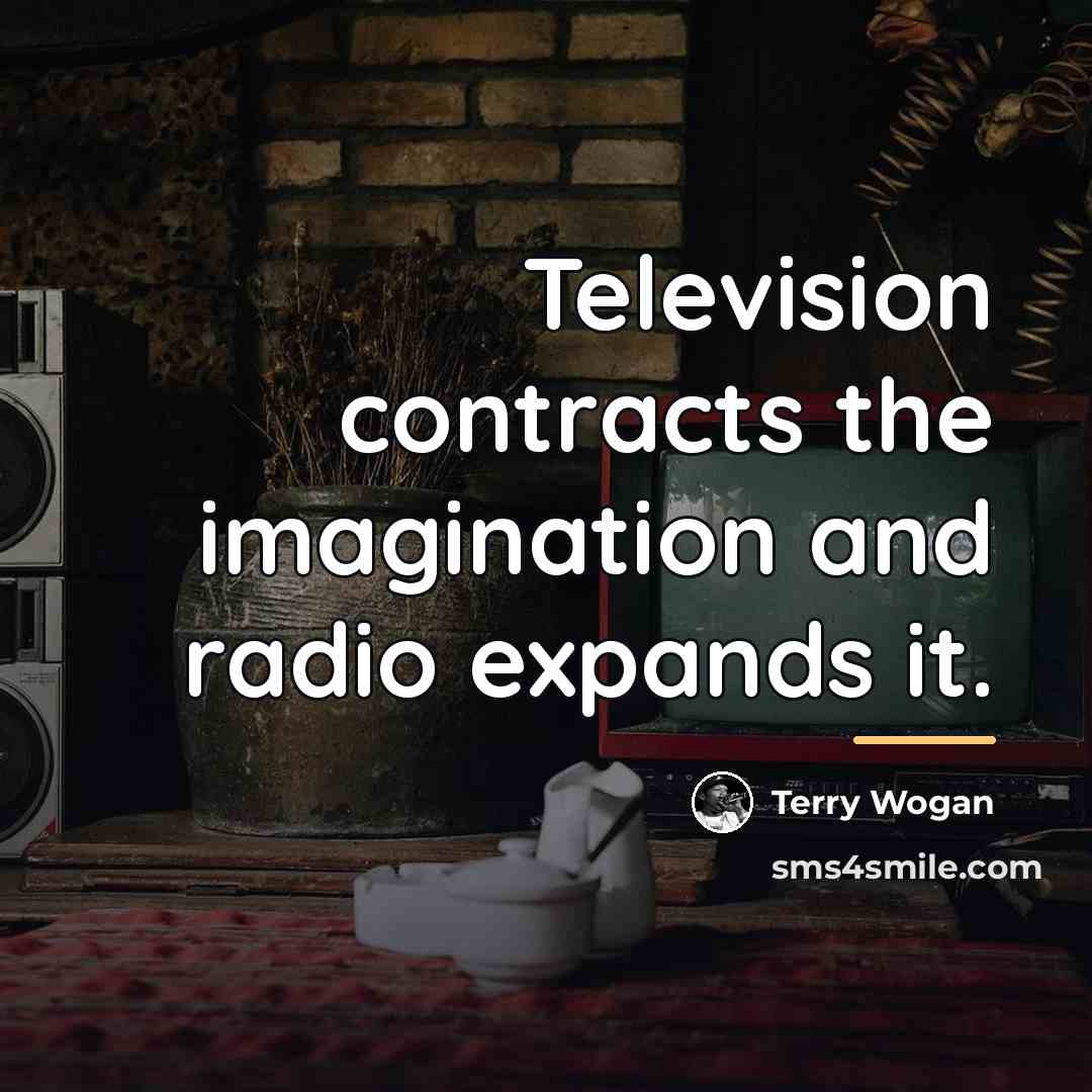 “Television contracts the imagination and radio expands it.…” quote by Terry Wogan