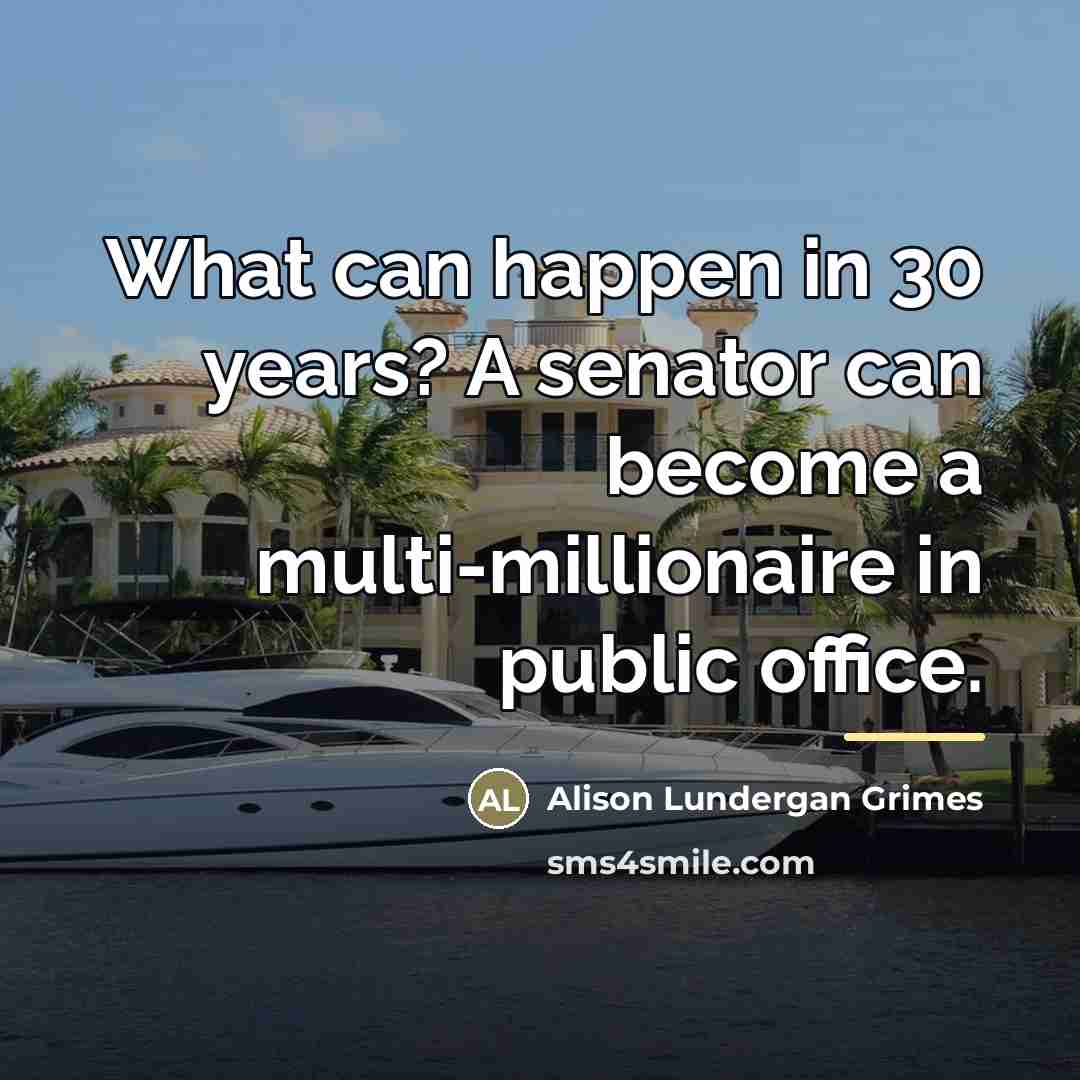 “What can happen in 30 years? A senator can become…” quote by Alison Lundergan Grimes