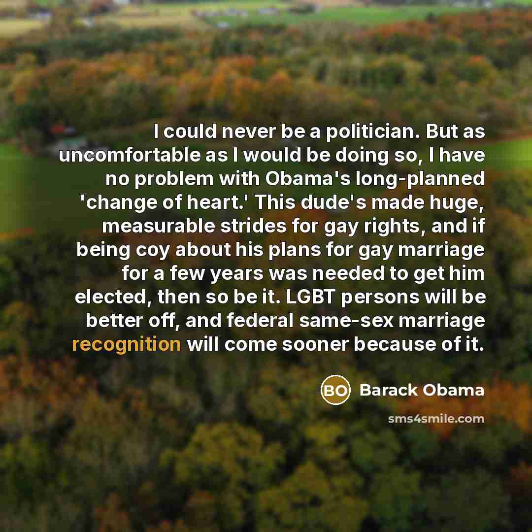 “I could never be a politician. But as uncomfortable as…” quote by Barack Obama