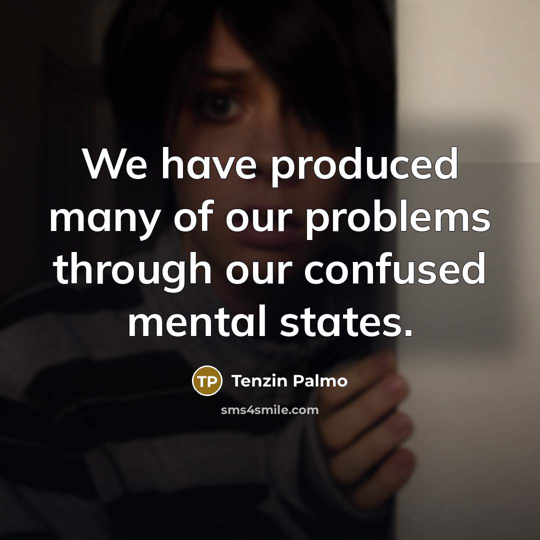 “We have produced many of our problems through our confused…” quote by Tenzin Palmo