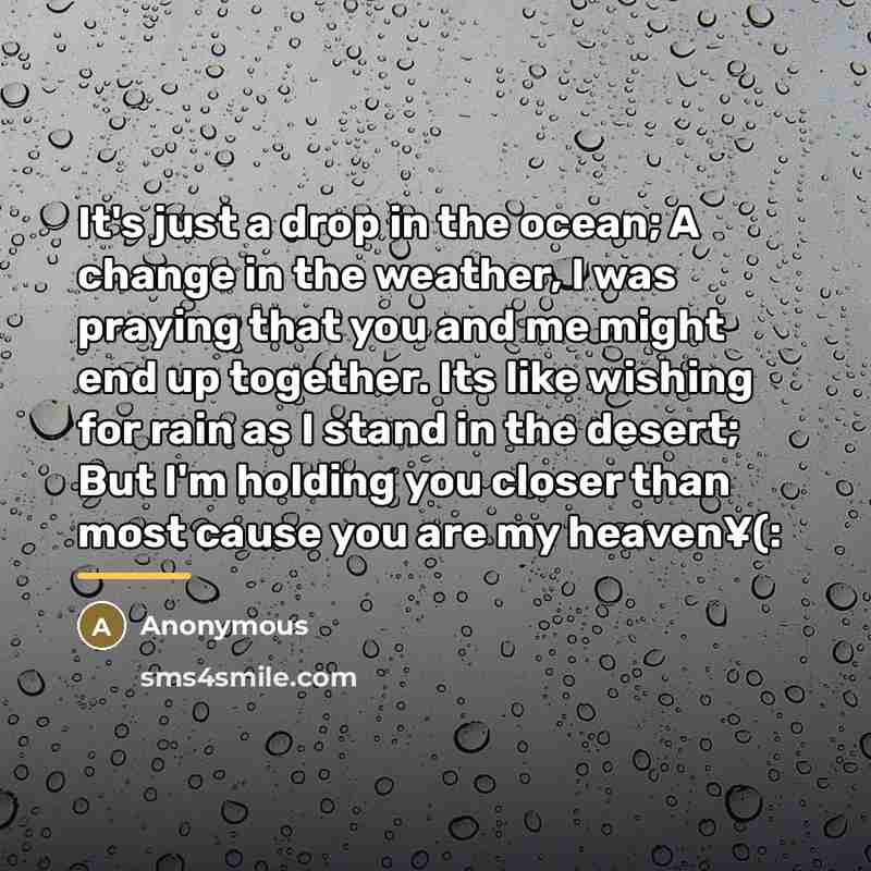 “It's just a drop in the ocean; A change in…” quote by Anonymous