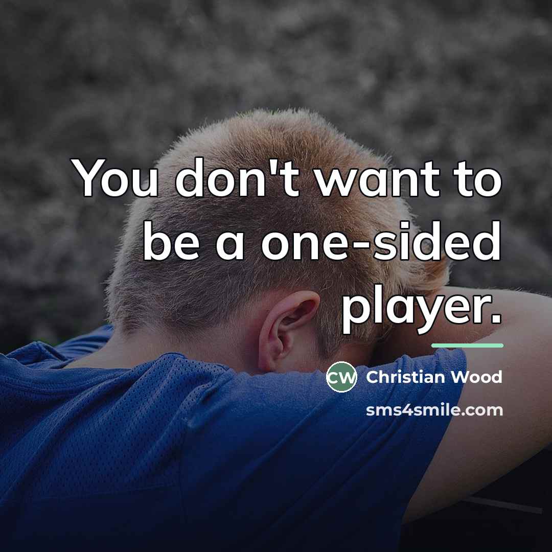 “You don't want to be a one-sided player.…” quote by Christian Wood
