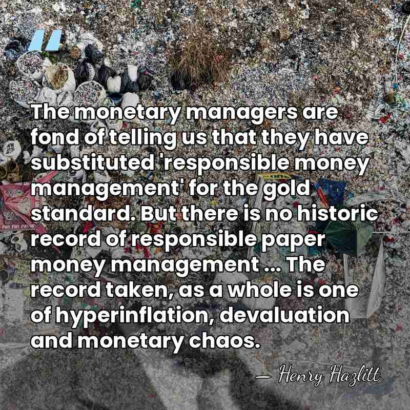 The monetary managers are fond of telling us that they have substituted&hellip; - Henry Hazlitt