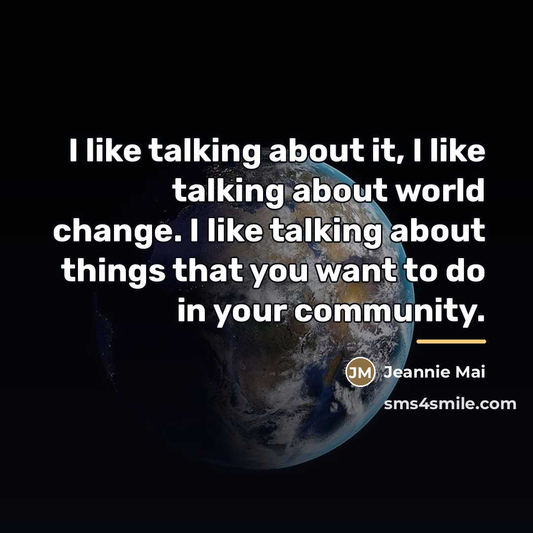 “I like talking about it, I like talking about world…” quote by Jeannie Mai