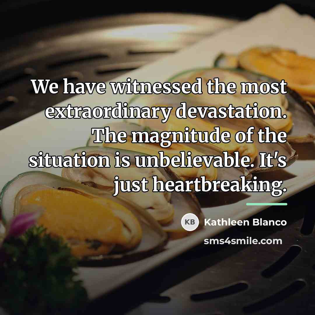“We have witnessed the most extraordinary devastation. The magnitude of…” quote by Kathleen Blanco
