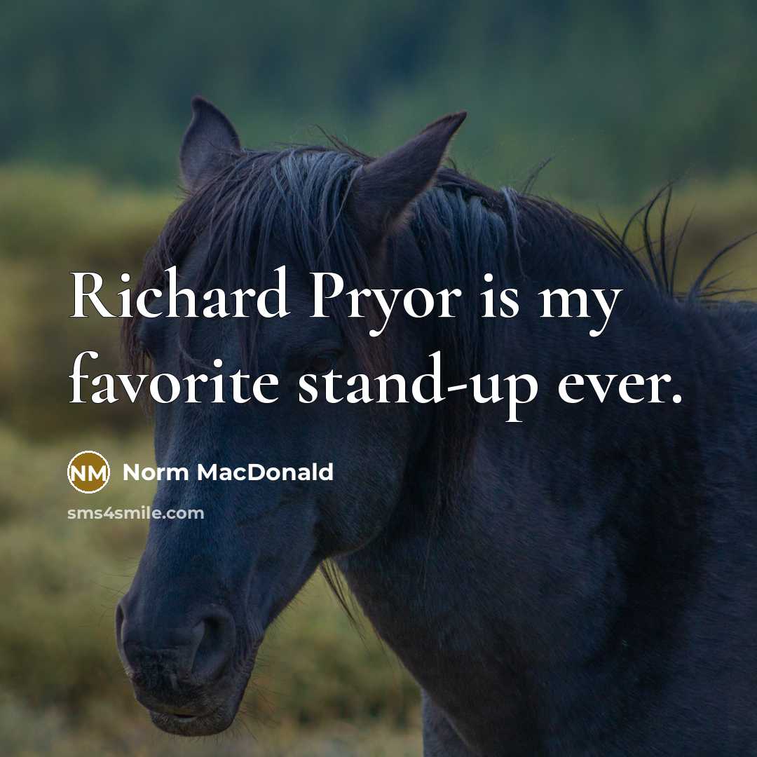 “Richard Pryor is my favorite stand-up ever.…” quote by Norm MacDonald