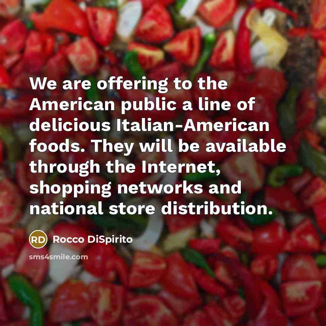 “We are offering to the American public a line of…” quote by Rocco DiSpirito