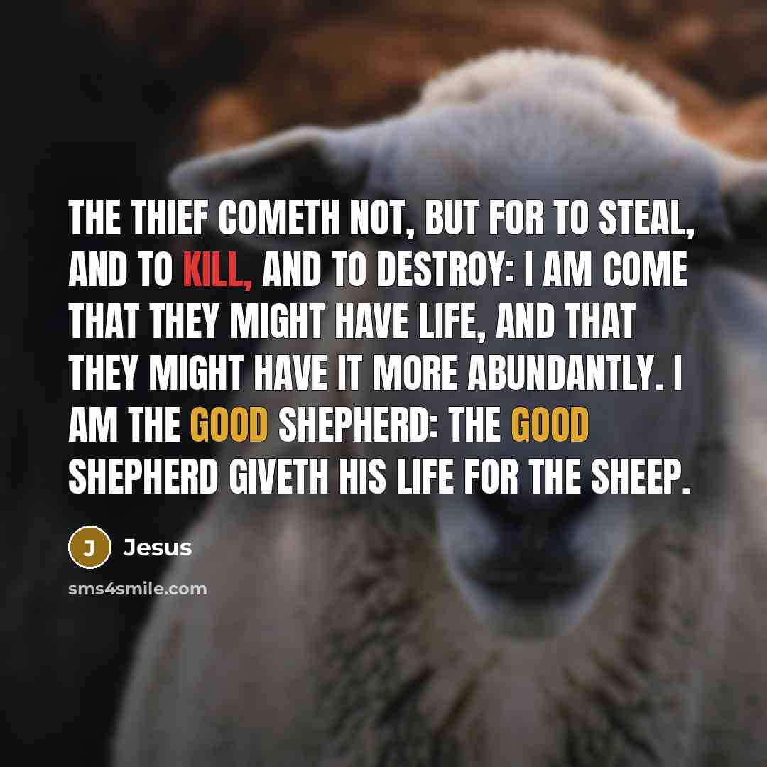 “The thief cometh not, but for to steal, and to…” quote by Jesus