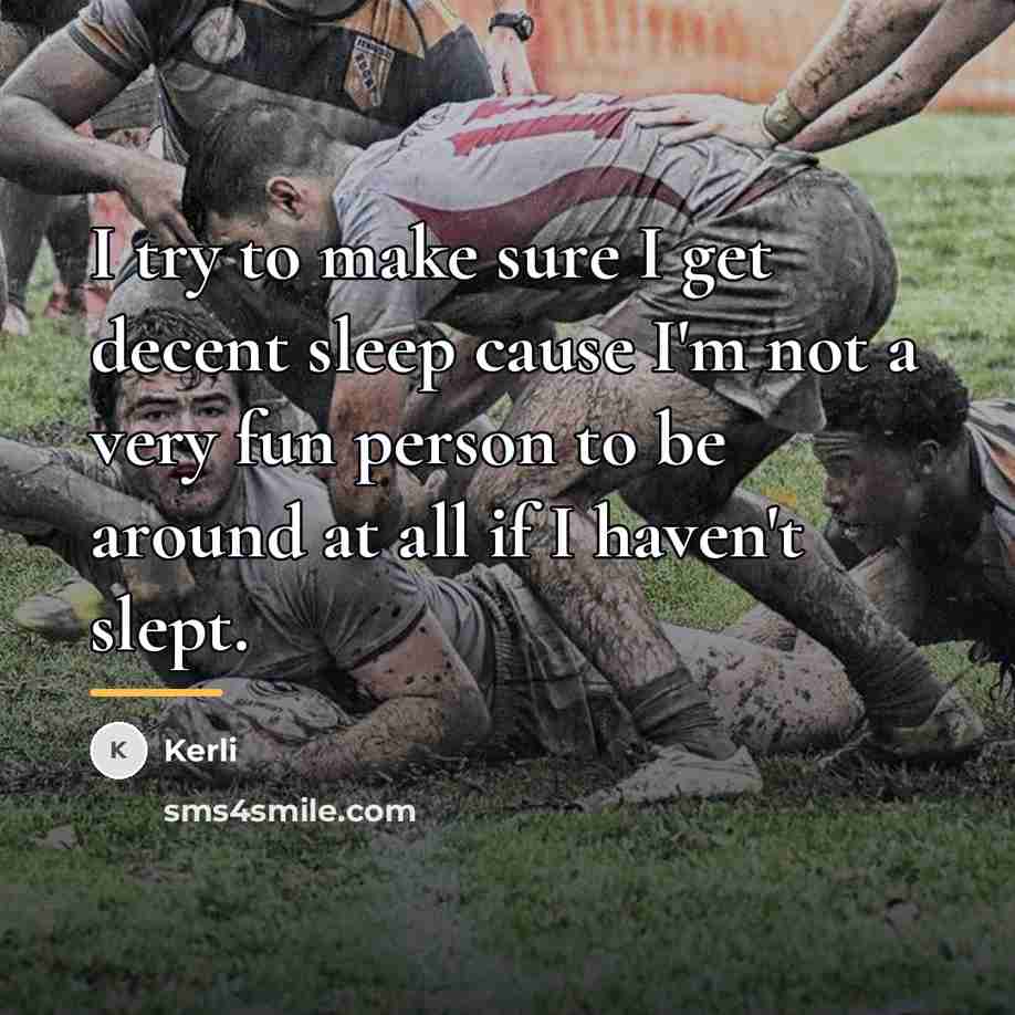 “I try to make sure I get decent sleep cause…” quote by Kerli
