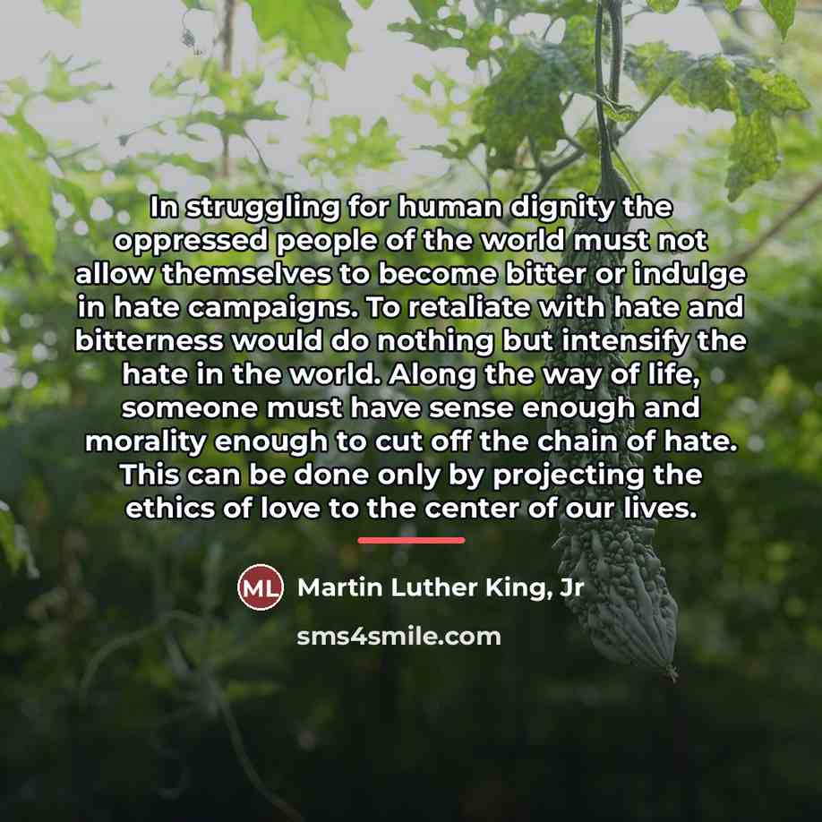 “In struggling for human dignity the oppressed people of the…” quote by Martin Luther King, Jr