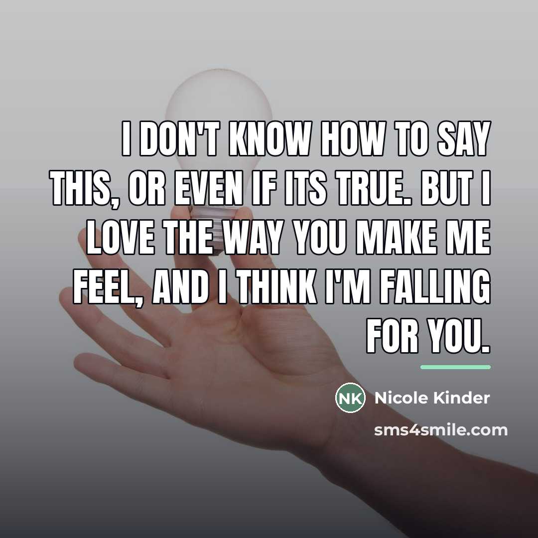 “I don't know how to say this, or even if…” quote by Nicole Kinder