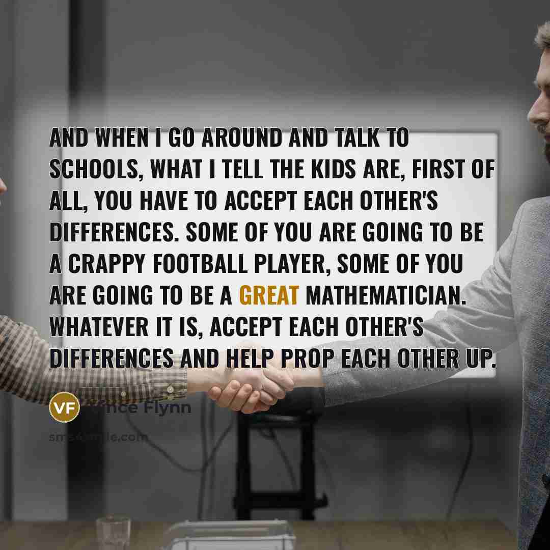 “And when I go around and talk to schools, what…” quote by Vince Flynn