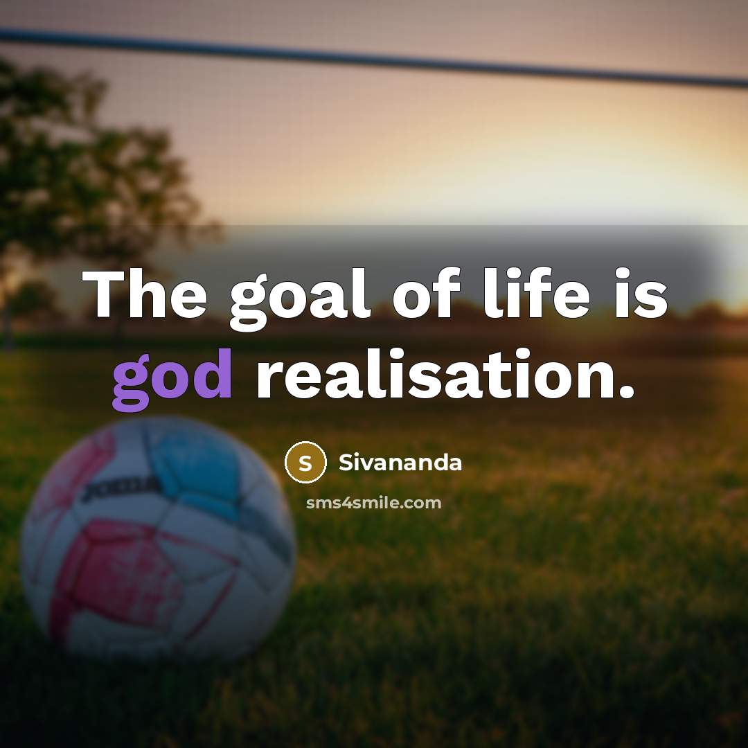 “The goal of life is god realisation.…” quote by Sivananda