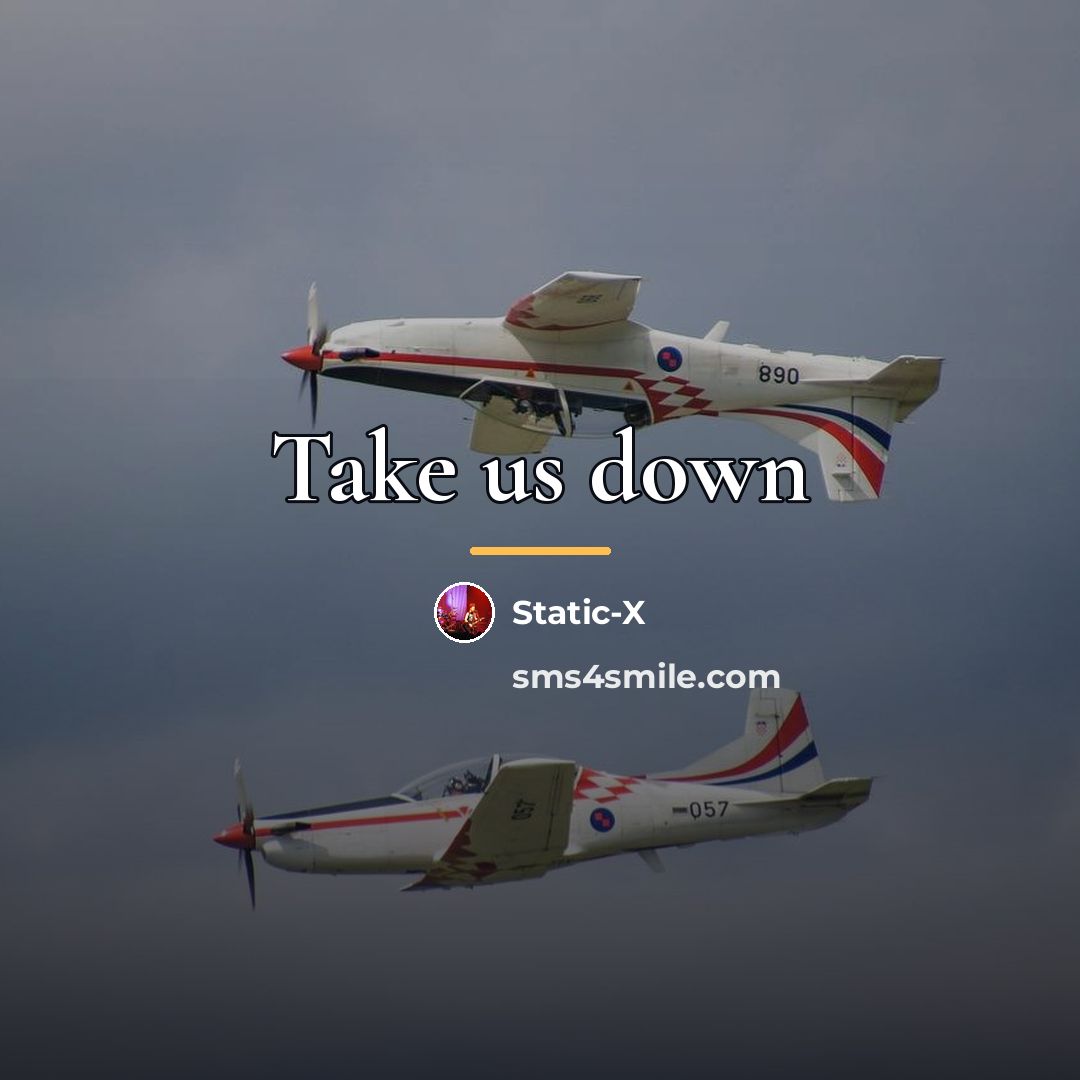 “Take us down…” quote by Static-X