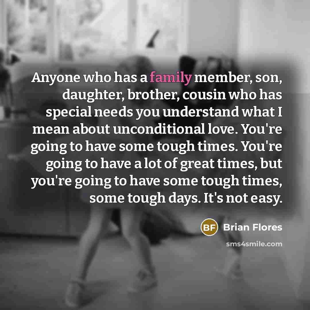 “Anyone who has a family member, son, daughter, brother, cousin…” quote by Brian Flores