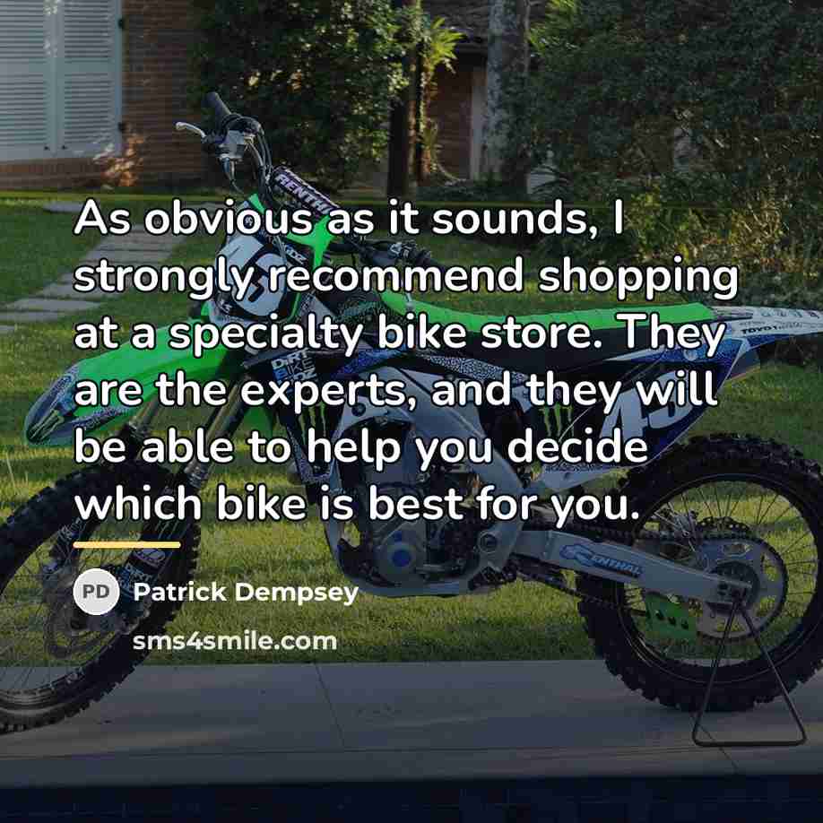 “As obvious as it sounds, I strongly recommend shopping at…” quote by Patrick Dempsey