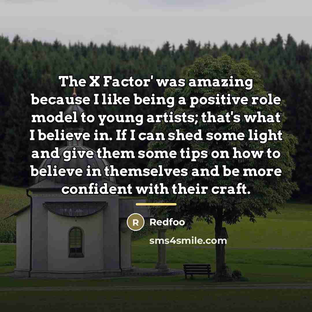 “The X Factor' was amazing because I like being a…” quote by Redfoo