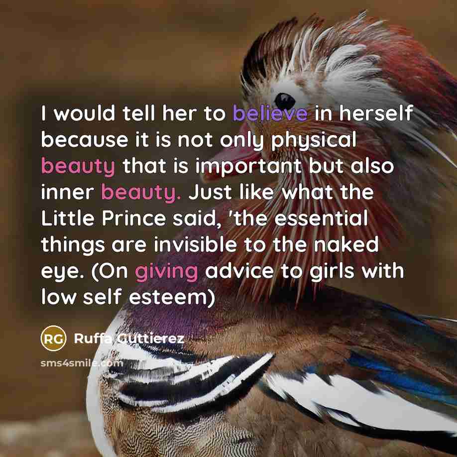 “I would tell her to believe in herself because it…” quote by Ruffa Guttierez