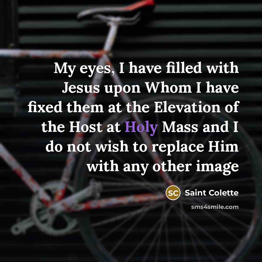 “My eyes, I have filled with Jesus upon Whom I…” quote by Saint Colette