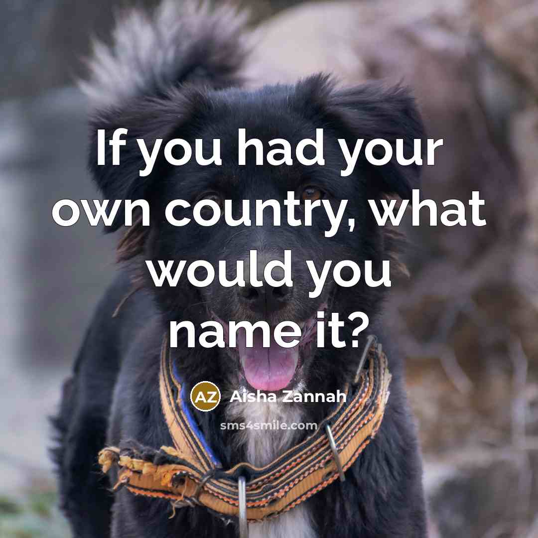 “If you had your own country, what would you name…” quote by Aisha Zannah