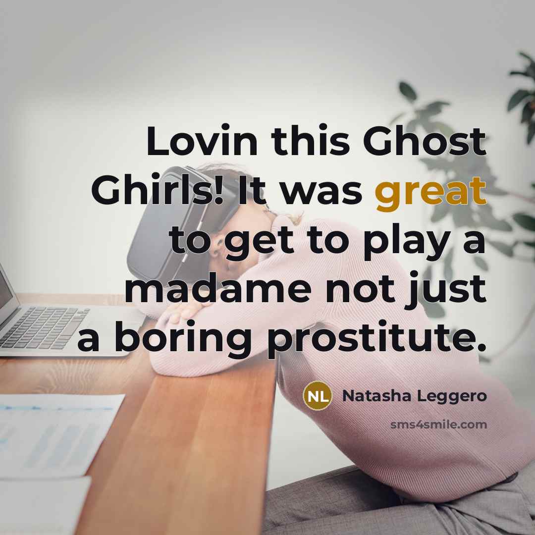 “Lovin this Ghost Ghirls! It was great to get to…” quote by Natasha Leggero