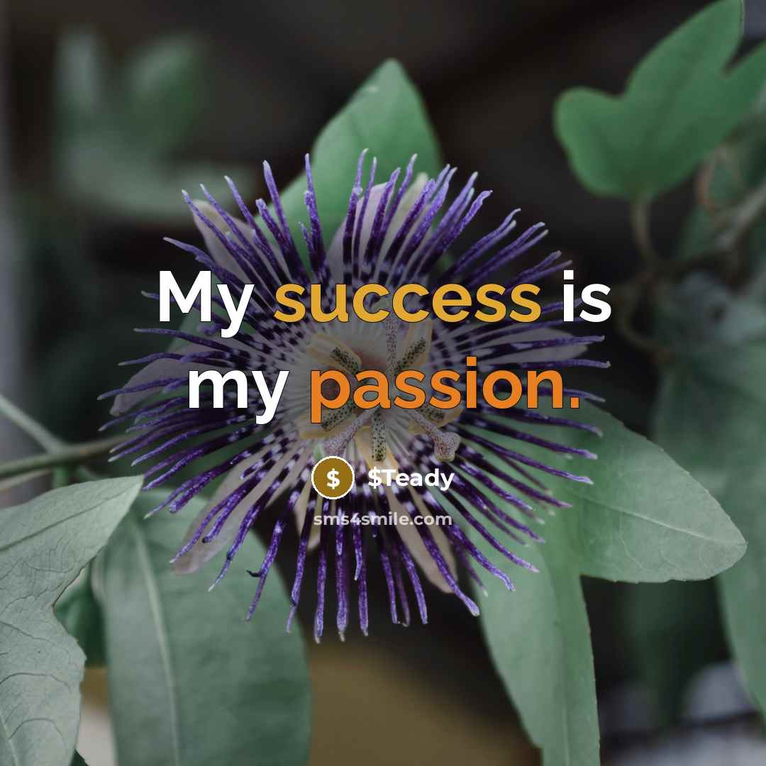 “My success is my passion.…” quote by $Teady