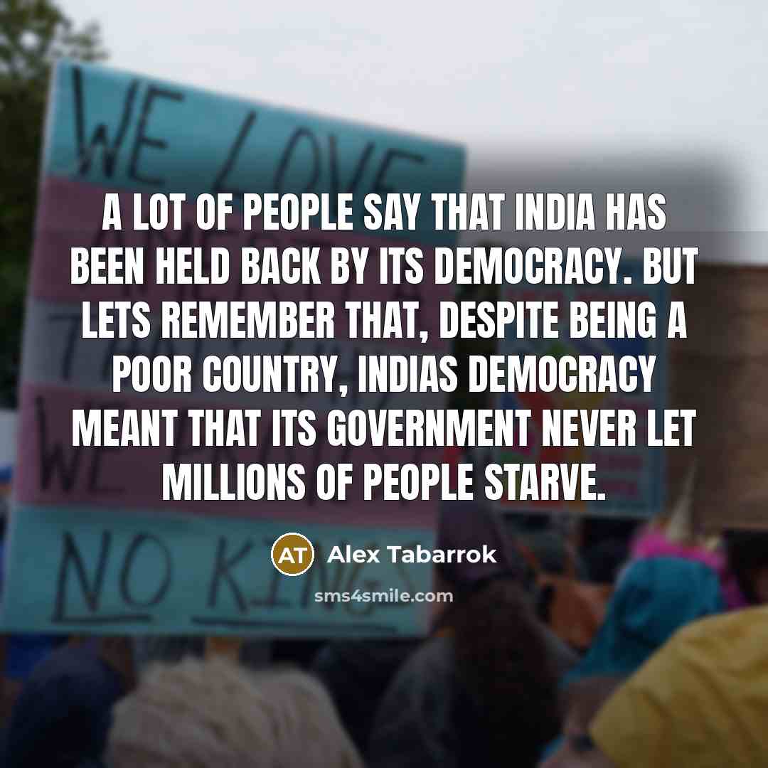 “A lot of people say that India has been held…” quote by Alex Tabarrok