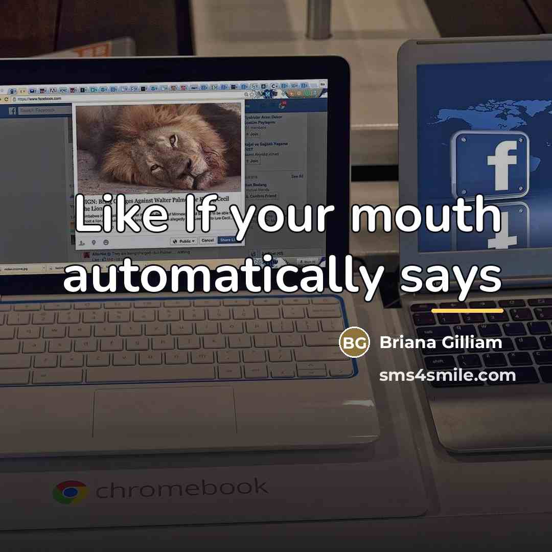 “Like If your mouth automatically says…” quote by Briana Gilliam