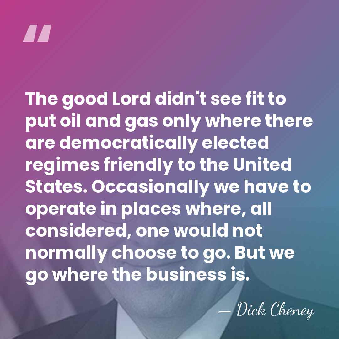 The good Lord didn't see fit to put oil and gas only&hellip; - Dick Cheney