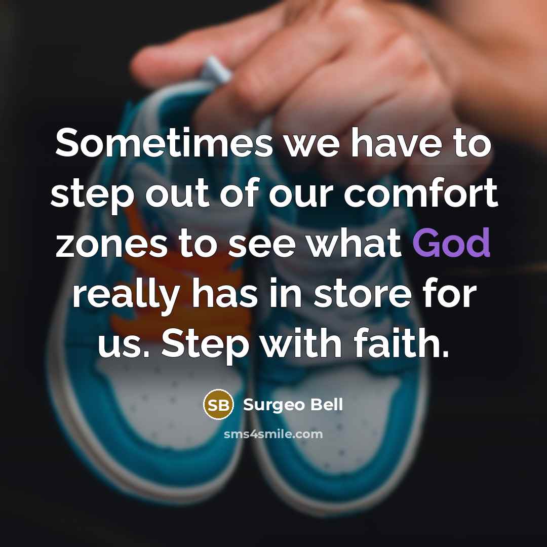 “Sometimes we have to step out of our comfort zones…” quote by Surgeo Bell