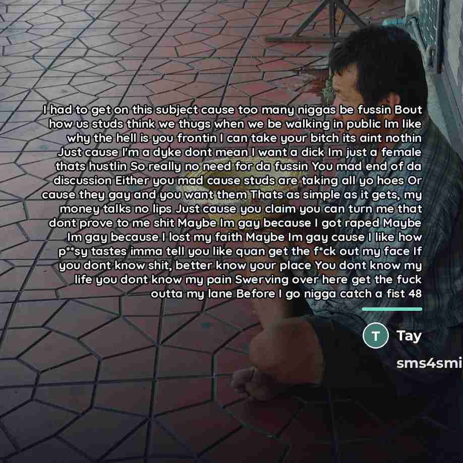 “I had to get on this subject cause too many…” quote by Tay