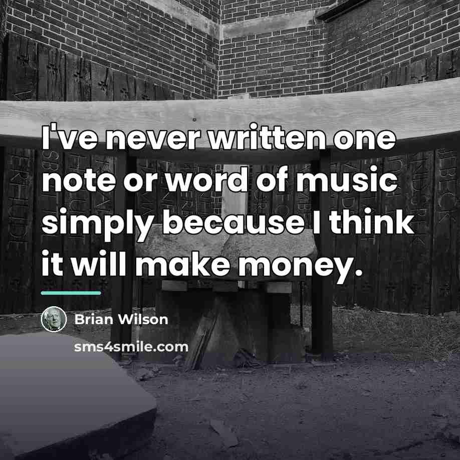 “I've never written one note or word of music simply…” quote by Brian Wilson