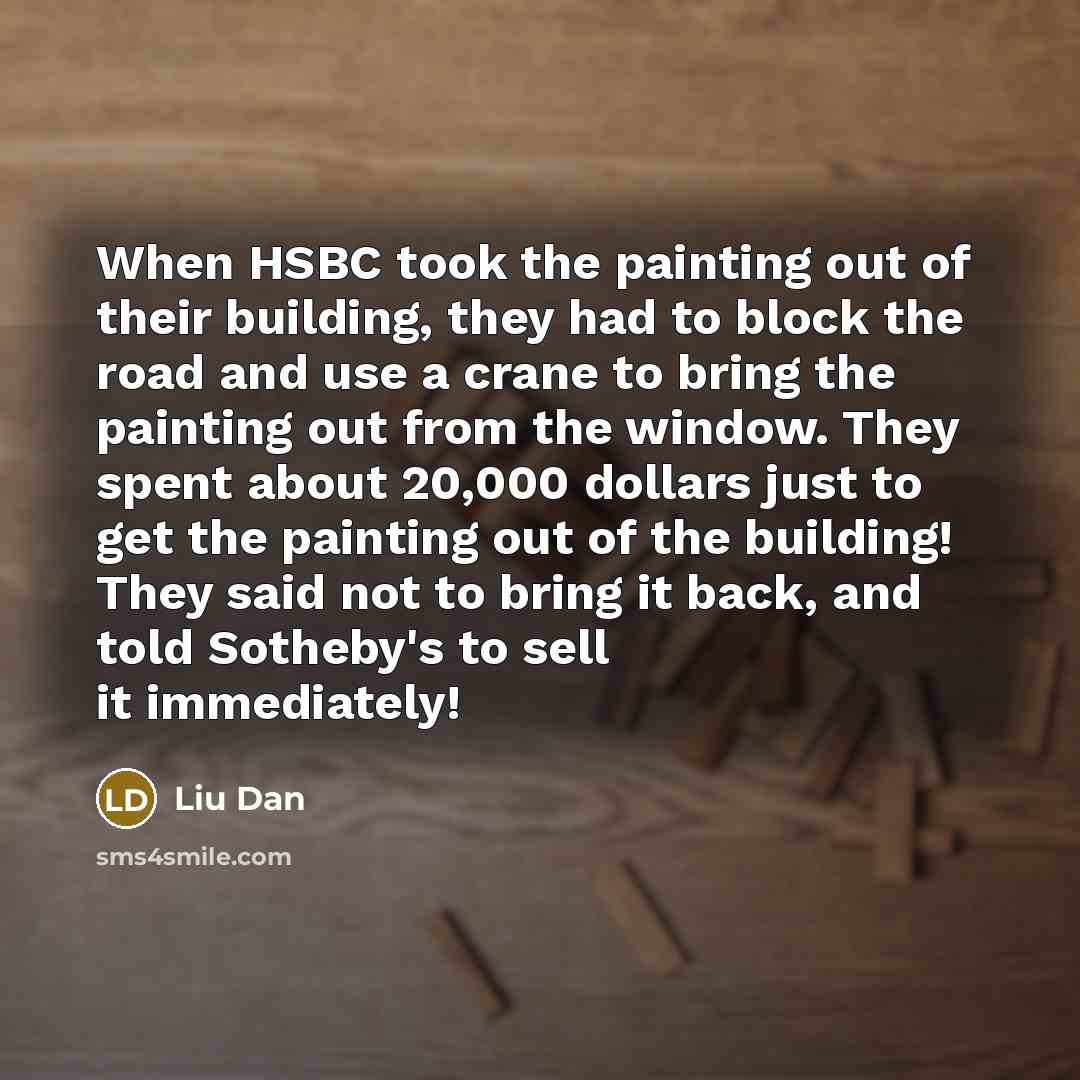 “When HSBC took the painting out of their building, they…” quote by Liu Dan