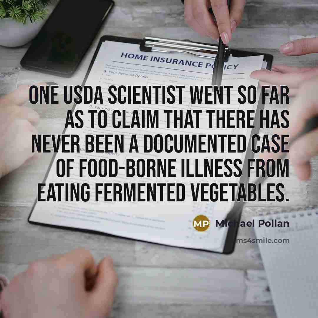 “One USDA scientist went so far as to claim that…” quote by Michael Pollan