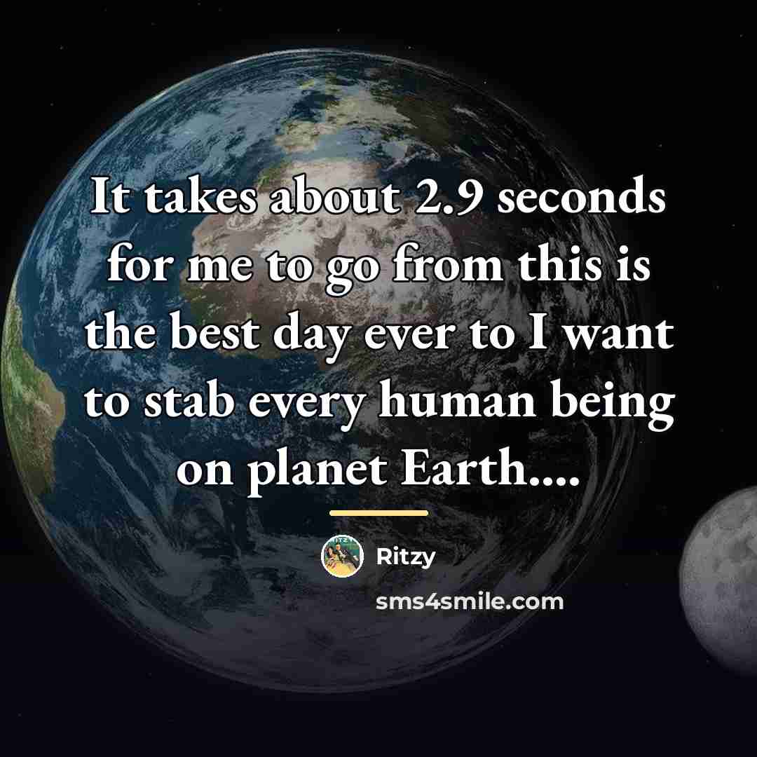“It takes about 2.9 seconds for me to go from…” quote by Ritzy