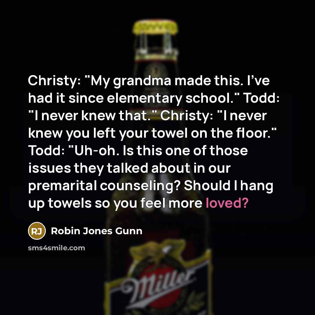 “Christy: "My grandma made this. I've had it since elementary…” quote by Robin Jones Gunn